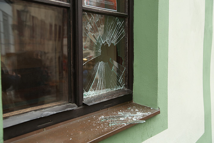 A2B Glass are able to board up broken windows while they are being repaired in Stocksbridge.